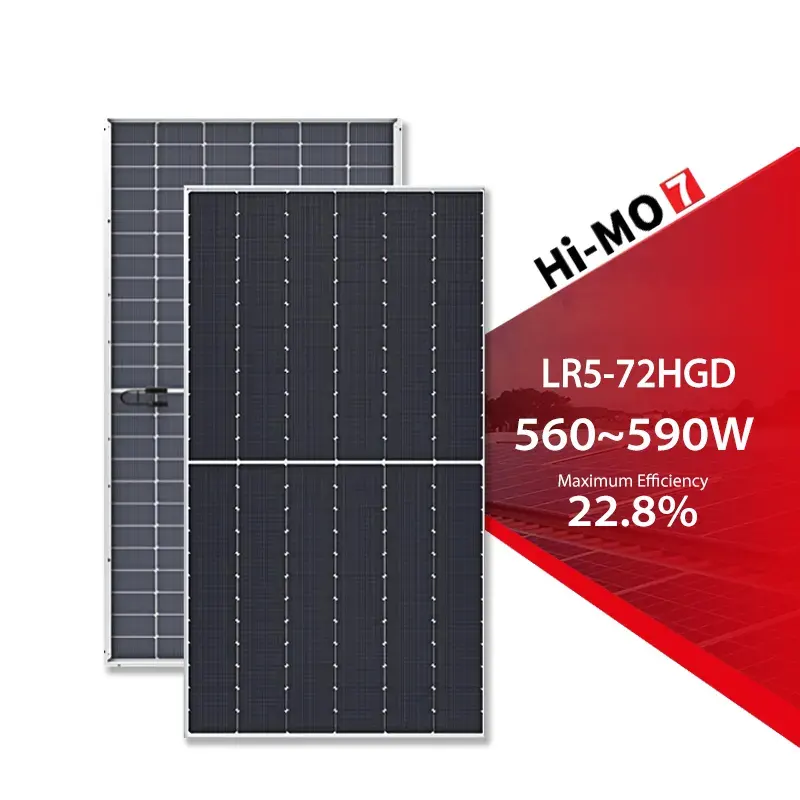 Nueva energía Longi Hi mo 7 LR5-72HGD Tecnología de celda HPDC Bifacial 560W 565W 570W 575W 580W 585W 590W Precio de paneles solares