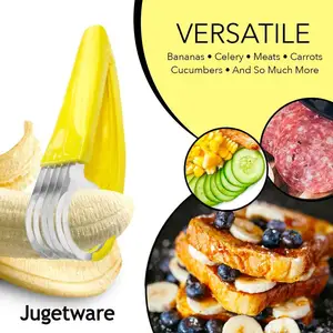 Hot Koop Hoge Kwaliteit Hand Handleiding Kleine Plastic Fruit Dunschiller Cutter Banana Slicer Voor Chips