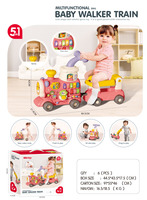 Jouet multifonction 5 en 1 pour bébé : trotteur, poussette, jouet musical, train électrique, trotteur pour bébé