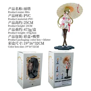 <span class=keywords><strong>Honkai</strong></span> <span class=keywords><strong>impact</strong></span> 3 Rita rosse Huanxisha รูปกี่เพ้า25ซม. ตุ๊กตาแอ็คชั่นผ้าไหมสีดำเซ็กซี่โมเดลของเล่นอะนิเมะ - Product Image 5