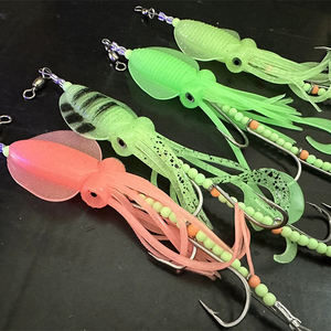 Señuelo DE PESCA DE <span class=keywords><strong>octupus</strong></span> suave con anzuelo, aparejo de pesca colgante de calamar, venta al por mayor, aparejos y aparejos de pesca - Product Image 1