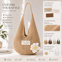 Nouvel Arrivage Été – Sac à Bandoulière Tressé Grande Capacité pour Femme, Sac Fourre-tout Tendance à Porter à l'Épaule ou sous le Bras, Idéal Plage et Sable