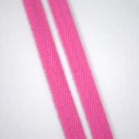 Vente en gros de ruban en sergé de coton à chevrons antidérapant et non élastique de 10 mm, durable, pour la bordure des vêtements