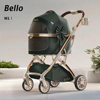 Poussettes pour chiens et chats de petite taille, poussette 3-en-1 pour animaux de compagnie avec panier amovible, chariot de voyage pliable à une main avec 4 roues
