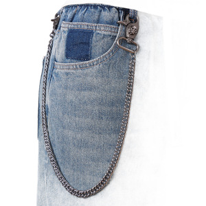 Hip Hop Metal Waist <b>Chain</b> Zinc Alloy Single Layer Gunmetal Color Unisex Casual Denim Accessory - Product Image 5