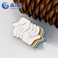 Fabricant chinois de badges personnalisés en métal émaillé, forme sur mesure, impression typographique, marque Zbw