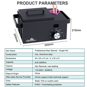 Lifestance Hot Bán Khối Lượng Lớn Nồi Đơn Sắt Tóc Loại Bỏ Sáp Máy Xách Tay Lớn Sáp Nóng Cho Sáp Cứng - Product Image 6