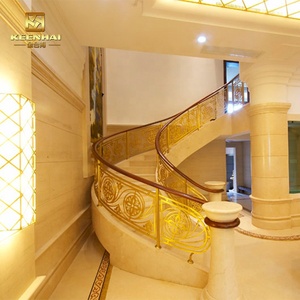Nouveau design <span class=keywords><strong>d</strong></span>'intérieur, balustre sculpté, <span class=keywords><strong>rampe</strong></span> <span class=keywords><strong>d</strong></span>'<span class=keywords><strong>escalier</strong></span> <span class=keywords><strong>d</strong></span>écorative en <span class=keywords><strong>aluminium</strong></span> pour maison ou bureau élégant - Product Image 3