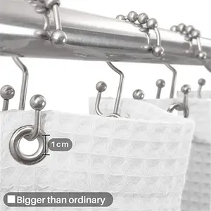 Waterproof Bathroom Curtain Solid White Waffle Weave Shower Curtain Shower Curtains