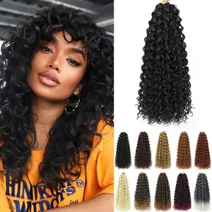 18 Inch Curly Crochet Hair Beach Curl Water Wave Crochet Hair Deep Wave Wavy Braids Curly Crochet Hair For Black Women