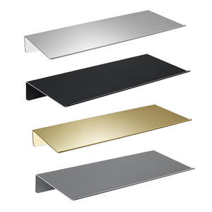 Porte-serviettes mural moderne en acier inoxydable 304, étanche, pour salle de bain, avec étagère de rangement d'angle sans perçage - Product Image 5