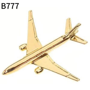 3Dメタル飛行機ピンバッジ金メッキエナメルブローチお土産ギフトキャストテクニック - Product Image 3