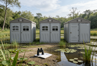 WooWild Tiny House Modulaire Préfabriquée Portable Légère Étanche en HDPE, Alimentée à l'Énergie Solaire, Écologique, pour Entrepôt et Parc