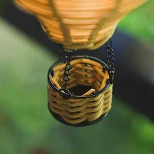 Lanterne solaire suspendue en forme de ballon, design en osier artisanal, démontable, pour décoration extérieure de <span class=keywords><strong>jardin</strong></span>, cour et fête - Product Image 5