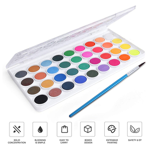36 diversi Colori Acquerello Vernici Set con Pennelli e Acquerello Carta Pad - Product Image 4