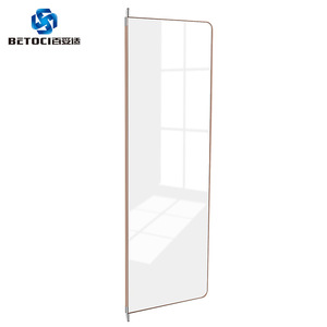 Betoci Hinged Floor <b>Mirror</b> Metal <b>Frame</b> Champagne <b>Gold</b> Home Use Minimalist Design - Product Image 2