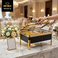 Nouveau design de luxe – Réchaud de buffet professionnel en acier inoxydable 304 SS de 9 L pour la restauration et le maintien au chaud des aliments