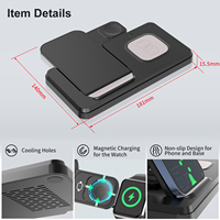Sélection d'usine Chargeur sans fil 3 en 1 15W Station de charge magnétique multifonction 3 en 1 pour appareil mobile série I