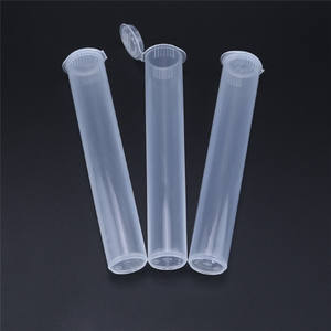 Tubo de plástico transparente o negro para guardar conos de cigarrillos pre-enrollados, tubo de almacenamiento de plástico de 115 mm con tapa abatible. - Product Image 4