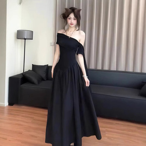 black poker dot dress Victoria Twilight Mist Dress Black / L main image 1