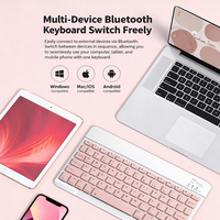 Keyboard 78 Tombol, Keyboard Nirkabel Ultra Tipis Portabel, Pengetikan Senyap untuk Tablet & Ponsel IOS Android