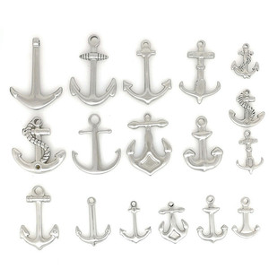 จี้รูปสมอเรือสแตนเลสสำหรับทำเครื่องประดับ DIY อุปกรณ์เสริมสำหรับสร้อยข้อมือ ขายส่ง - Product Image 3