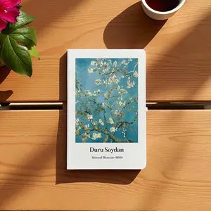 Cuaderno con Diseño de Flor de Almendro de Vincent Van Gogh, Estilo Personalizado de Tapa Dura - Product Image 1
