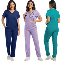 Tenues médicales à manches courtes avec passants pour badge/identification – Uniformes chirurgicaux pour hôpitaux et professionnels de la santé – Fournisseurs de blouses médicales