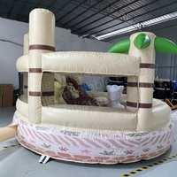 Château gonflable pour tout-petits Animaux de la forêt avec souffleur d'air électrique d'intérieur Arc-en-ciel pour enfants