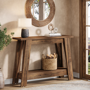 41.3-Inch Farmhouse Entryway <strong>Table</strong>, 2-Tier <strong>Narrow</strong> <strong>Console</strong> <strong>Table</strong> Behind the Couch, Entryway Furniture <strong>with</strong> <strong>Storage</strong> - Product Image 1