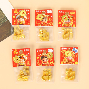 SPH เครื่องประดับทองขนาดเล็กจี้ลูกคิดแท่งตกแต่งตรุษจีนตกแต่งห้องนั่งเล่นหลายชิ้นทำจากอัลลอยแบบดั้งเดิม - Product Image 4