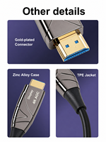 Câble Fibre Optique HDMI 2.0 AOC 4K 60Hz 18Gbps Longue Portée Anti-Interférence Tressé