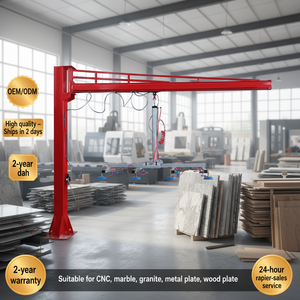 New Workshop Electric Jib <strong>Crane</strong> 100kg Capacity Five Meter Arm 270 Rotation Customized Lifting Device For Steel Plate Transfer - Product Image 5