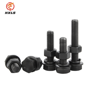 Vente en gros de boulons et d'écrous hexagonaux en acier de haute qualité DIN933 DIN931UNC M6-M36 M10, grades 8.8, 10.9, 12.9, finition oxyde noir - Product Image 6