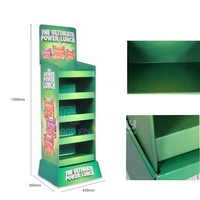 Présentoir publicitaire détachable à 5 niveaux en carton ondulé pour sachets, épices, modèles, FSDU, supermarché, produits de beauté et graines
