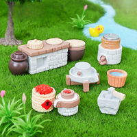 Miniatur Lanskap Kreatif Nostalgia Retro Kompor Rumah Pertanian Dapur Rumah Boneka Aksesori Dekorasi Diy Ornamen Mikro Kecil