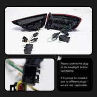 Conjunto de Luces Traseras LED para Audi A3 Sedán 12V 2013-2019, Luz Trasera de Freno con Intermitentes Dinámicos