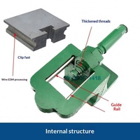 REALMAX Pince de serrage rapide pneumatique manuelle en fonte, support de serrage universel polygonal, étau à mâchoires plates, pince de serrage manuelle sur base