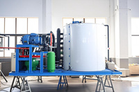 Máquina de Hielo en Escamas Comercial, Máquina de Hielo Automática con Compresores Emerson & Bristol, Motor y Componentes Centrales de Engranajes