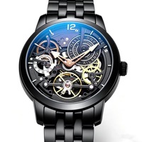 Hochwertige Automatische Mechanische Tourbillon-Uhr für Herren mit Durchbrochenem Design, Vollständigem Edelstahlgehäuse und -Armband, 2026 Neues Geschenk-Armbanduhrmodell