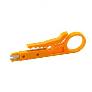 Small Yellow <b>Wire</b> Stripper <b>Tool</b> Plastic Handle Metric Size For Network Cable Stripping And <b>Crimping</b> - Product Image 4