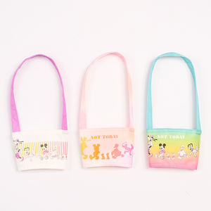 ถุงใส่แก้วชานมผ้าแคนวาสรักษ์โลกพร้อมปลอกหุ้ม ดีไซน์ทันสมัย หลากสี ใช้ซ้ำได้ พร้อมหูหิ้ว - Product Image 1