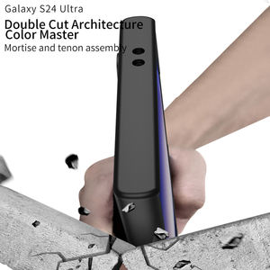 Pour Samsung S24 Ultra étui de téléphone portable PC 2-en-1 épissage couleur contraste maître mat Anti chute étui de téléphone portable - Product Image 6