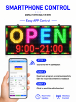 Letrero Publicitario para Negocios, Tamaño Personalizable, Letrero LED Programable a Todo Color para Exteriores con Luces Deslizantes