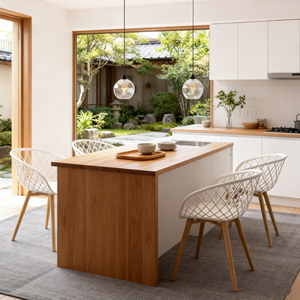 <span class=keywords><strong>Chaise</strong></span> en plastique respirante de style <span class=keywords><strong>scandinave</strong></span> avec pieds en bois effilés pour une utilisation polyvalente dans les salles à manger et les cafés - Product Image 2
