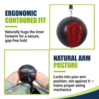 Balle de golf intelligente gonflable, entraîneur de swing ambidextre en PVC, correcteur de posture ergonomique pour les bras, avec cordon réglable, kit portable pour