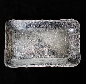 Assiettes de chargeur à perles rectangulaires en cristal clair, faites à la main sur mesure pour petit dessert gâteau en <span class=keywords><strong>verre</strong></span> - Product Image 2