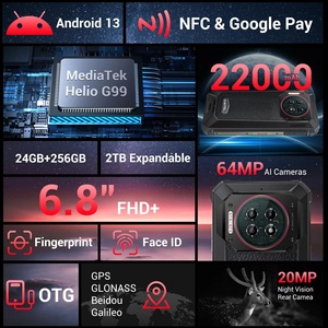 Oukitel WP19 WP19 Pro โทรศัพท์ที่ทนทานแบตเตอรี่22000mAh 33W MEGA Charge 30วัตต์กันน้ำได้ลำโพงกัน IP68 NFC 5G GSM สมาร์ตโฟนที่ทนทาน - Product Image 3