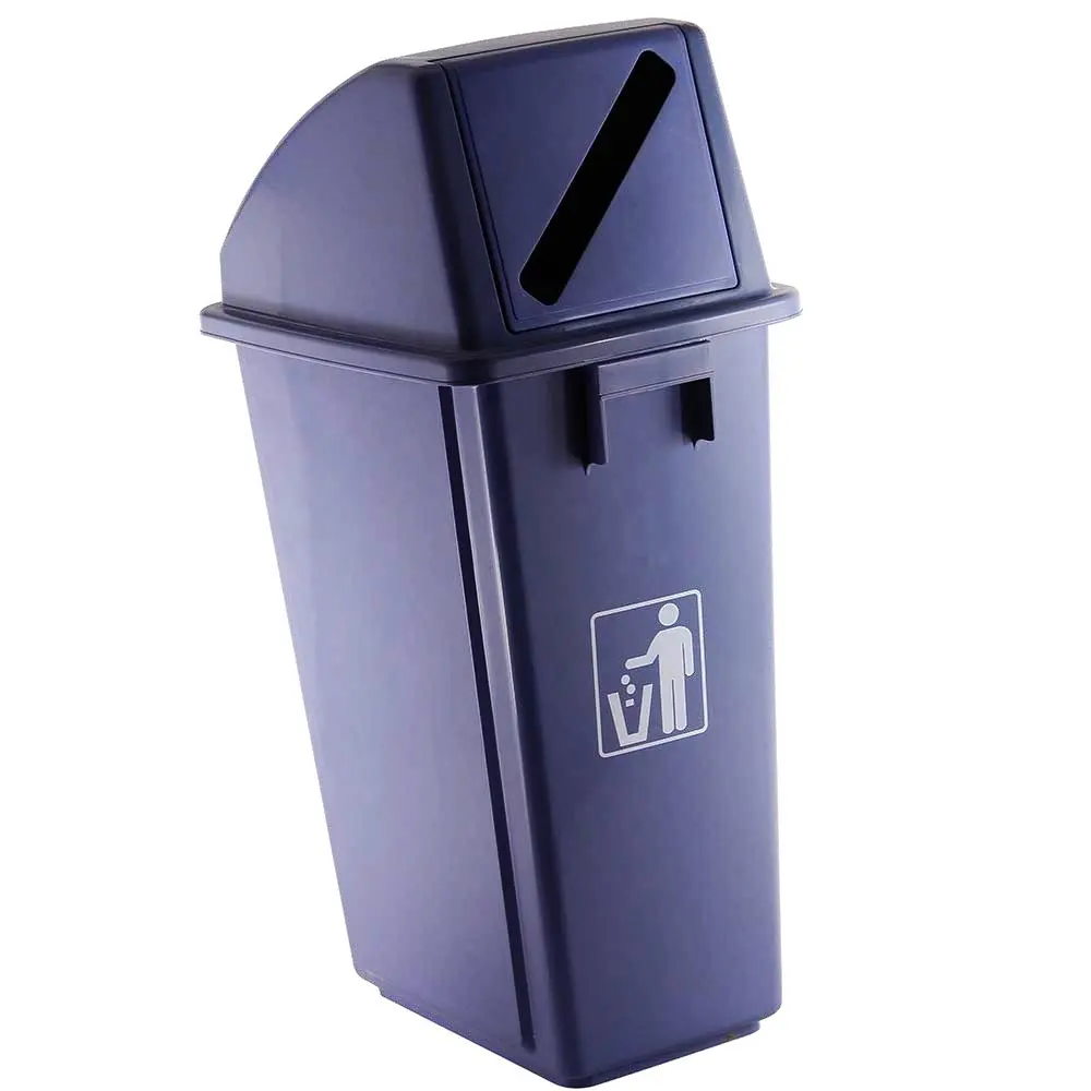 O-Cleaning Indoor Outdoor 58Liter Plastic Push-Lid Recycle Trash/Garbage/Rubbish Bin/Can For Hotel/Home/Kitchen/Mall/Park/Garden