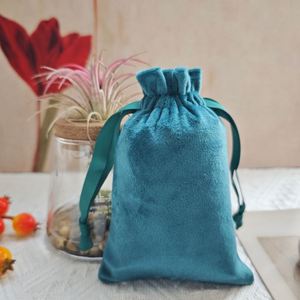 Sacs en velours personnalisés avec logo imprimé, sacs à cordon pour bijoux, cosmétiques, vernis à ongles, emballage en velours avec cordon - Product Image 2